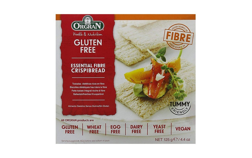Orgran Gluten Free Essential Fibre Crispibread   Pack  125 grams